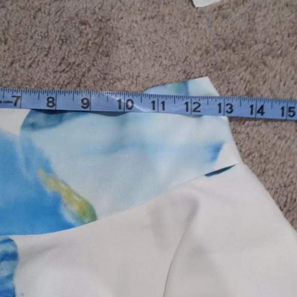 Blue Abstract print skater skirt Size Small - Picture 3 of 6